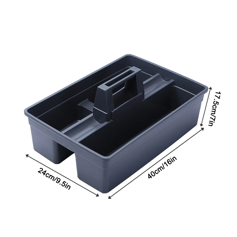 Plastic Storage Tray Handle Portable Sundry Compartment Basket For Cleaning Products Bottles Water Bottle