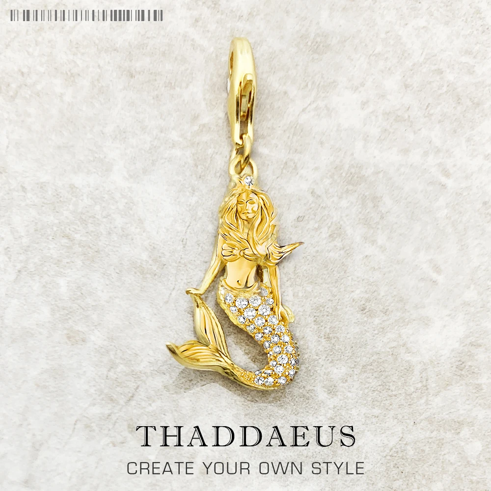 Charm Pendant Golden Mermaid Brand New Europe Style Jewelry