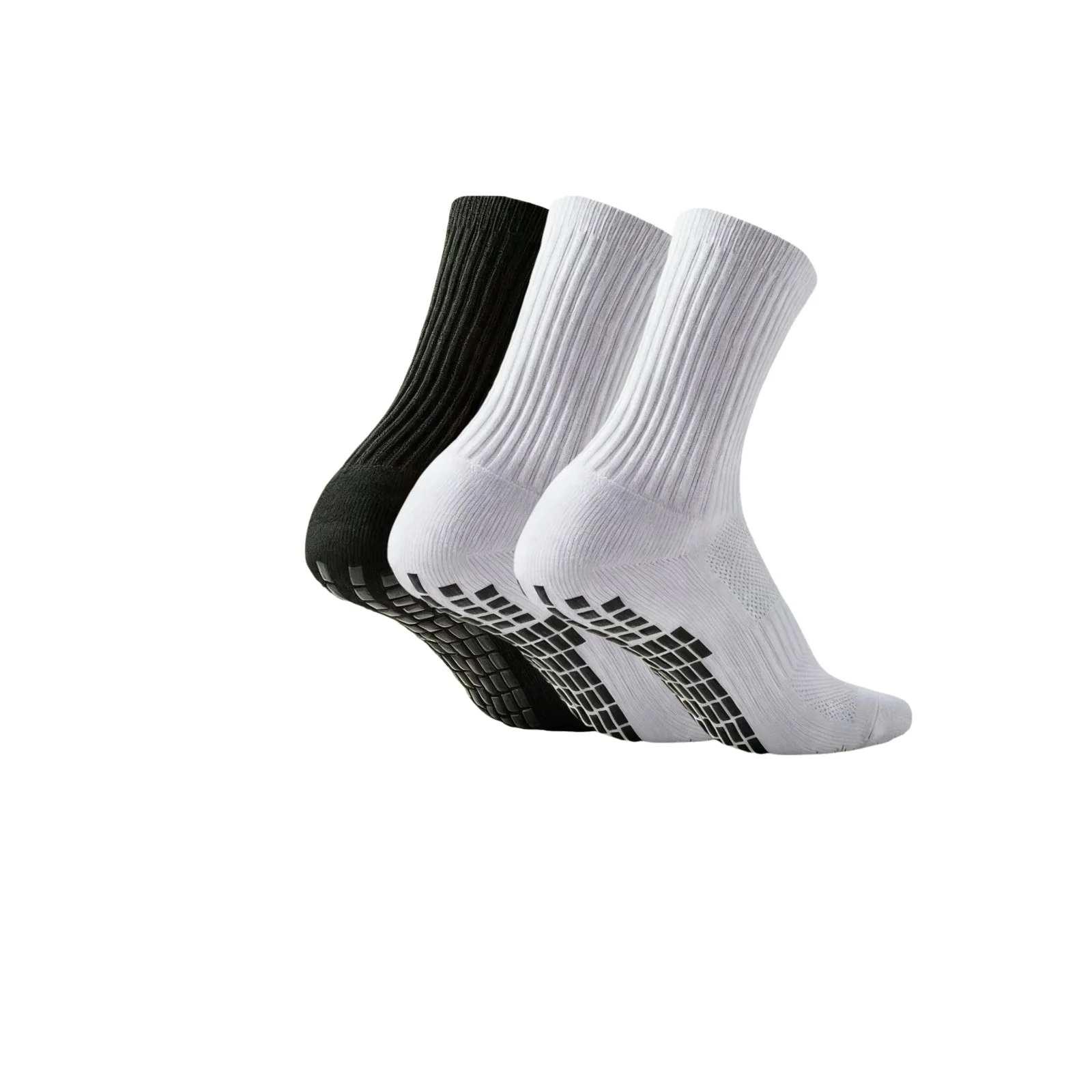 Enhanced Performance Anti-Slip Silicone Grip Sports Socks - Breathable for Training and Running