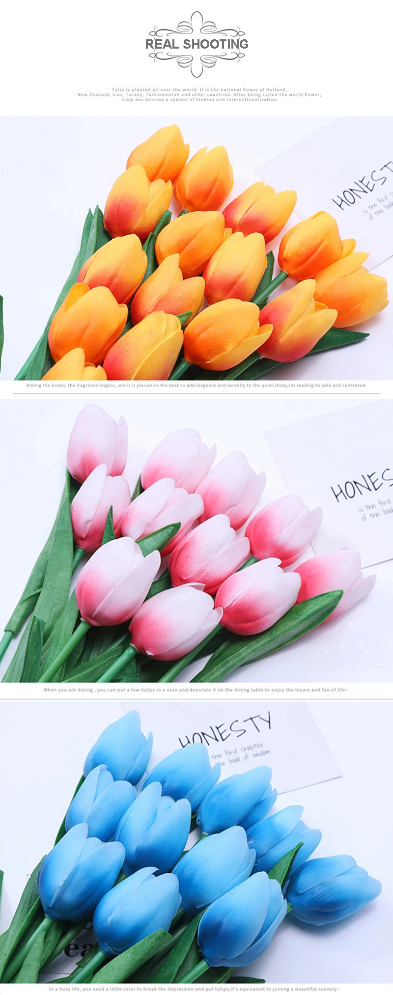 32pc Pu Tulip Fleurs Silikonowe Wedding Decoration Fake Artificial Flowers Цветы Для Декора Artificielles Tulipany