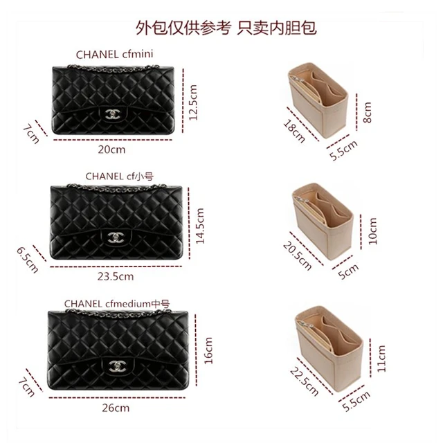 Fits for Chanel Classic 2.55 Insert Bag Organizer Makeup Handbag Portable  Cosmetic Bag Women Luxury Designer CF Bag Organizer - AliExpress