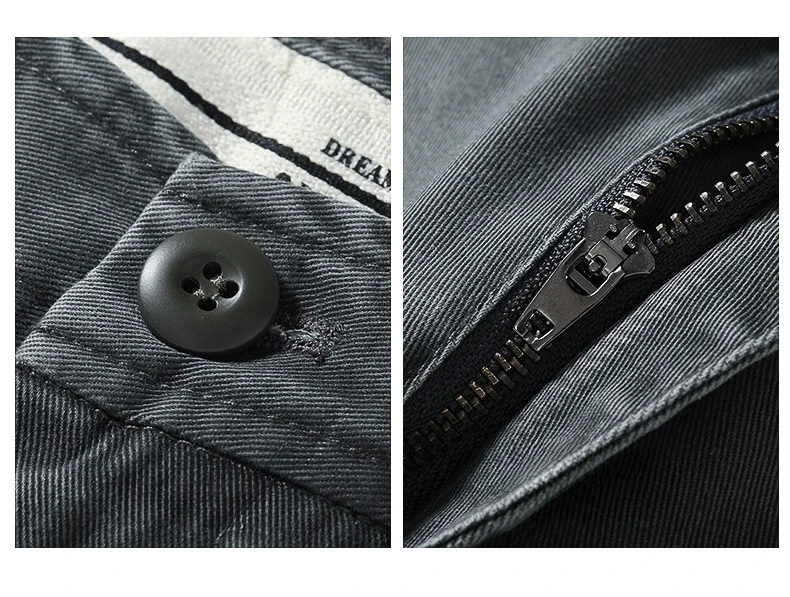 100% Baumwolle Gerade Casual Hosen Herbst Neue Mode Lose Komfortable Verdickte Business Hosen Männliche Einfarbig Klassische Hosen – Detail 7