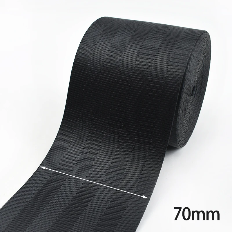 Black Nylon Webbing Tape for Sewing and Crafting - Various Widths and Lengths Available