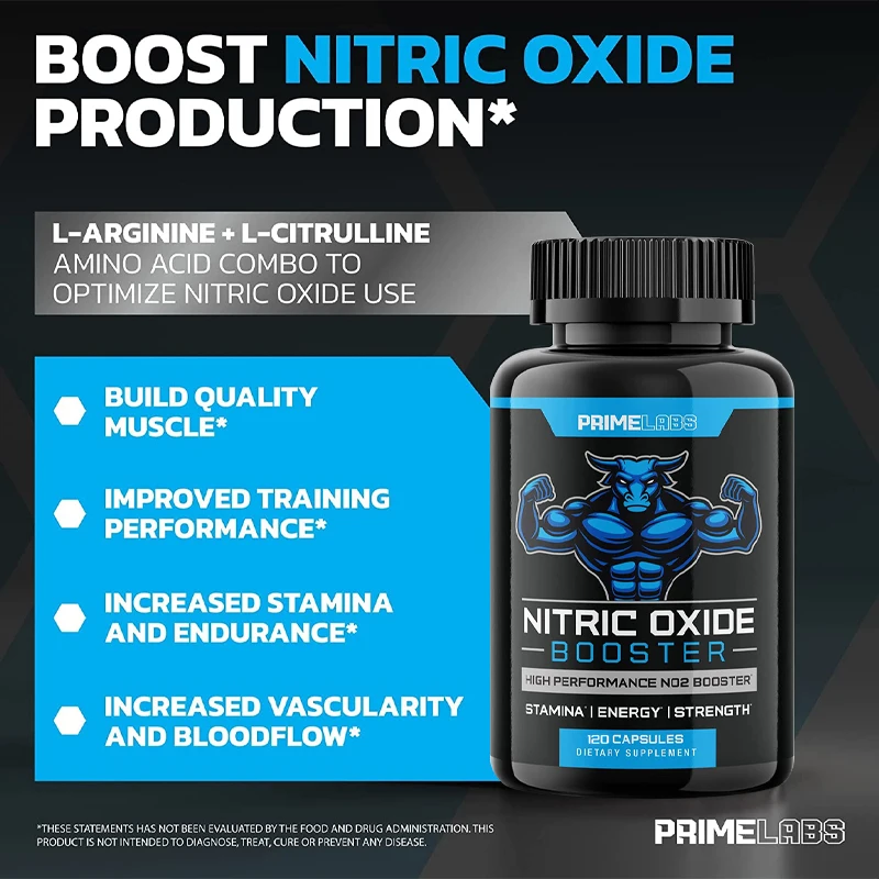 Nitric Oxide Supplement Boosts Muscle Growth, Pumps, Vessels and Energy - Extra Strength Muscle Builder images - 6