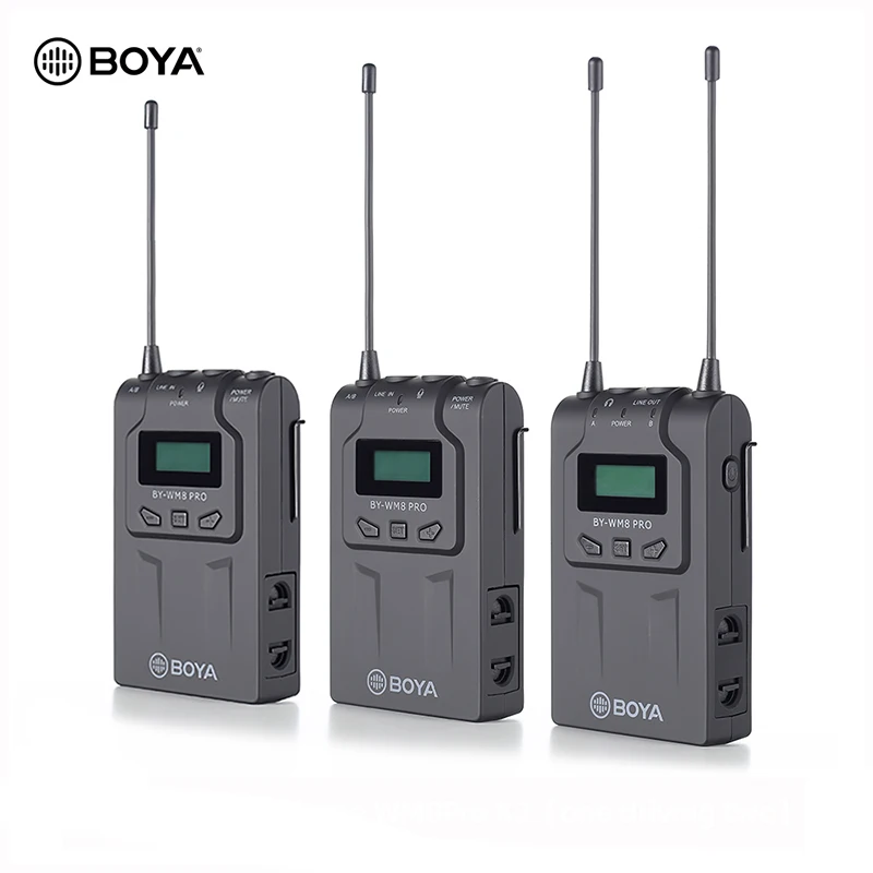 

BOYA BY-WM8Pro K2 K1 mic condenser Wireless Mic Microphone System Audio Video Recorder Receiver for DSLR Camera