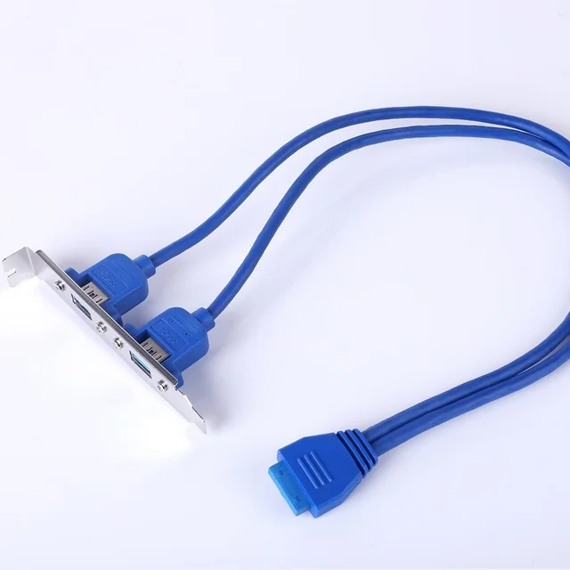 신제품 풀 사이즈 브래킷 마더보드 20 핀-USB 3.0 암 백 패널 헤더 커넥터 케이블 어댑터