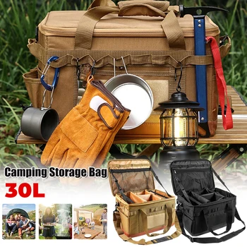 Organizzatore di utensili da cucina da campeggio da 30 litri Borsa per attrezzi da campeggio di grande capacità Borsa da campeggio multifunzionale staccabile