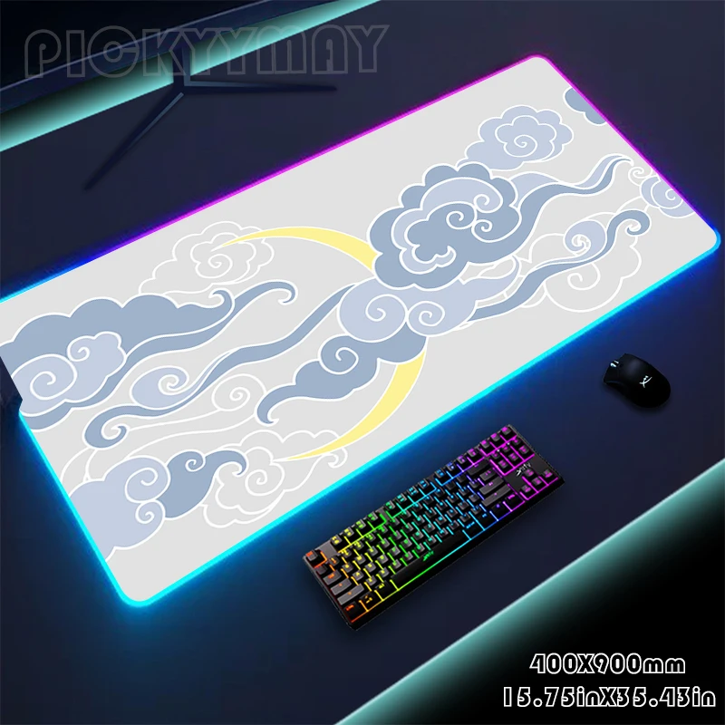 

Cloud Large RGB Mouse Pad Gaming Mousepad LED Mouse Mat Gamer Desk Mat Desk Pads RGB Keyboard Mats XXL 40x90cm