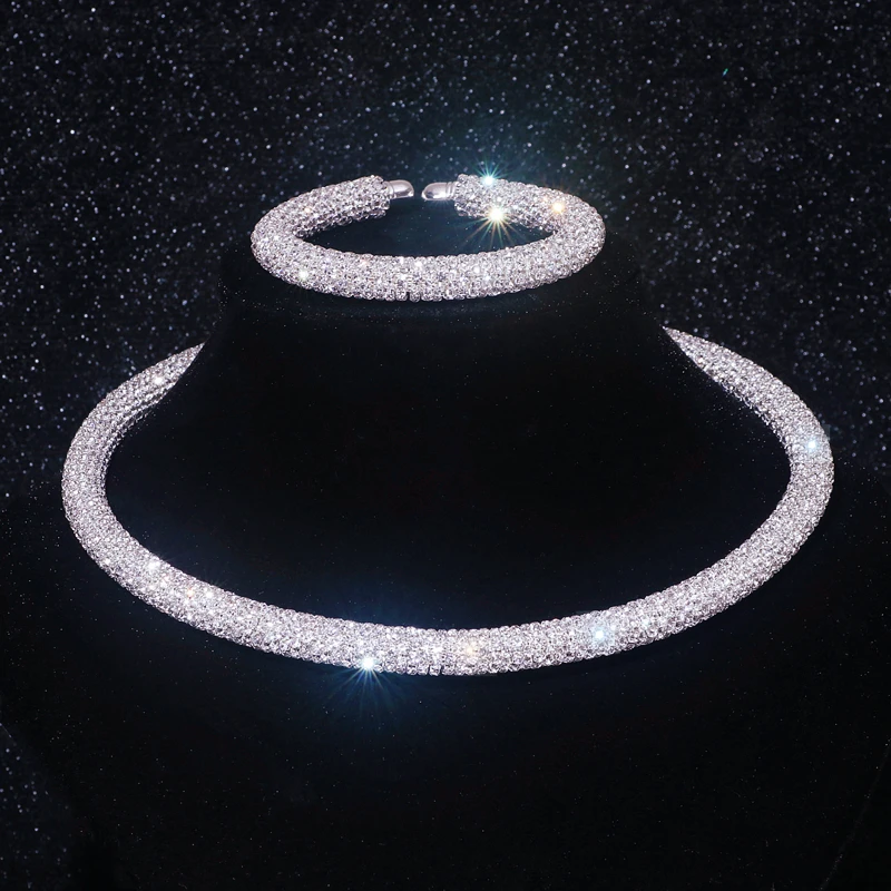 Neue Mode Strass Kragen Choker Halskette Für Frauen Übertrieben Einfache Große Klobige Kette Halskette Drehmomente Schmuck Zubehör Sd1Bdd57F360B46B8A02B63692D25B42Cf