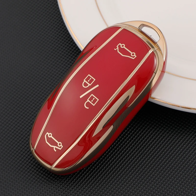 TPU Car Smart Key Case Cover portachiavi per Tesla Model 3 Model X Model S Model Y Fob Band Shell Holder Bag Protector accessori  34