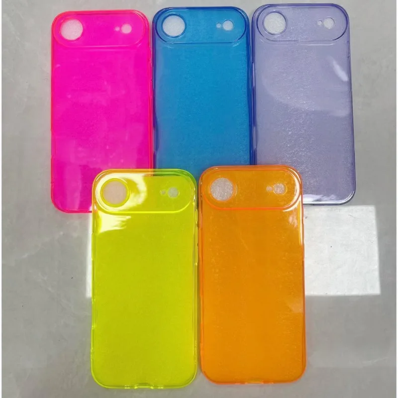 Vibrant Neon Fluorescent Shockproof TPU Case - Candy Color Soft Clear Cover