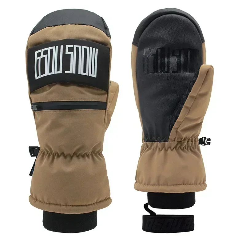 Couple Winter Skiing Gloves Women Five Finger Mitten Wear-resistant Waterproof Ski Mittens Thickened Warm Snowboard Inner Gloves 4