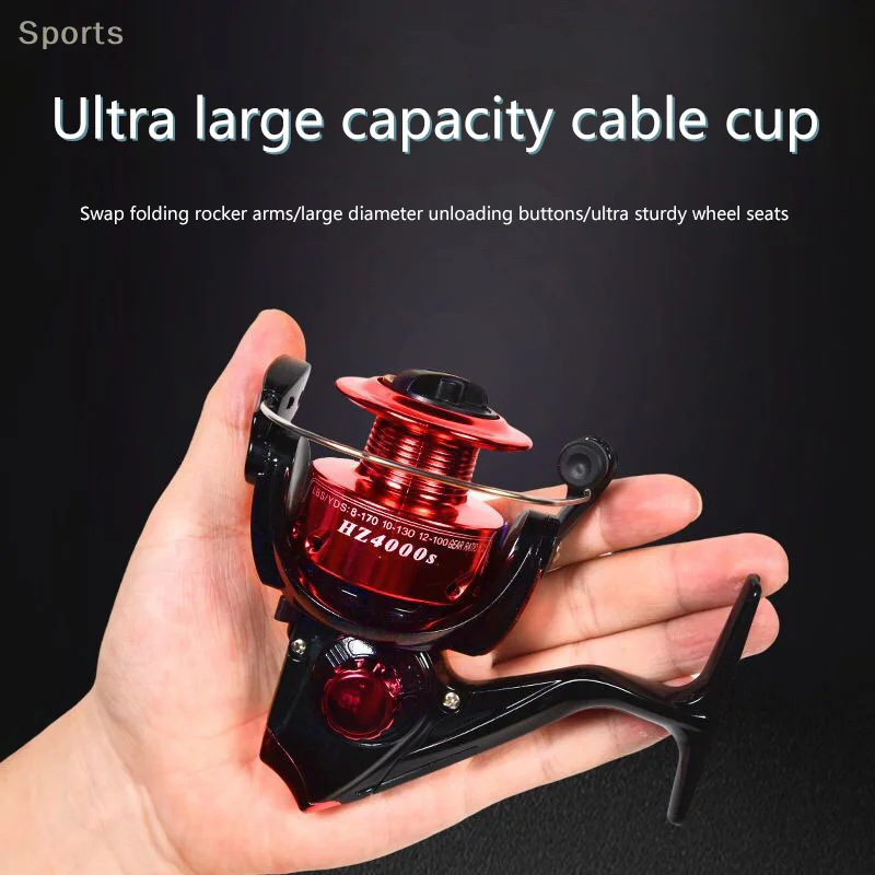 Spinning Fishing Reel 5.2:1 Gear Ratio 1000-4000 Max Drag 8kg Spinning Reel Plastic Body Freshwater Saltwater Fishing Tool