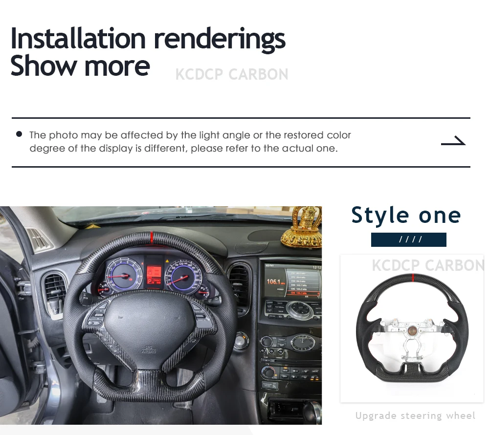 Carbon Fiber Steering Wheel for InfiniTi G25 G37 G35 20072013 Car