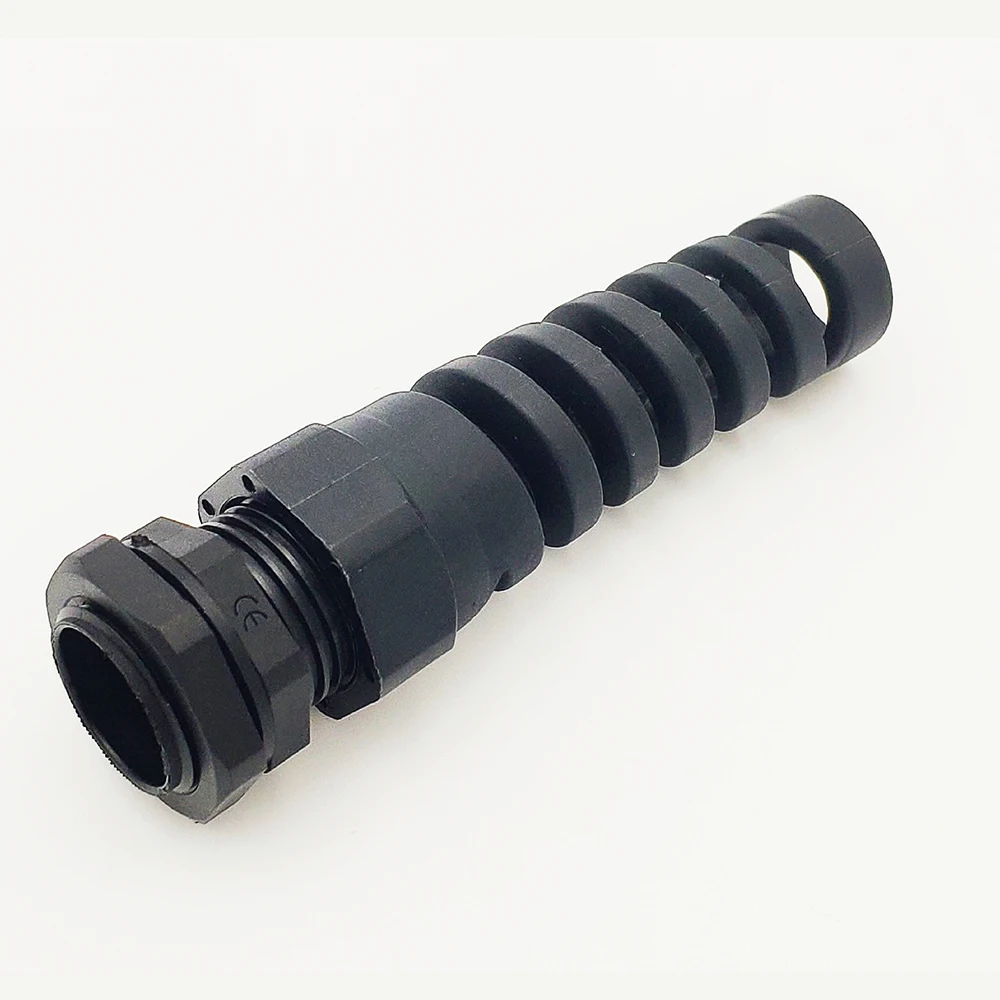 Nylon Cable conduit Gland 2-6mm thread wire gland Plastic Flex Spiral Strain Relief cable connection M16 PG9 5pcs