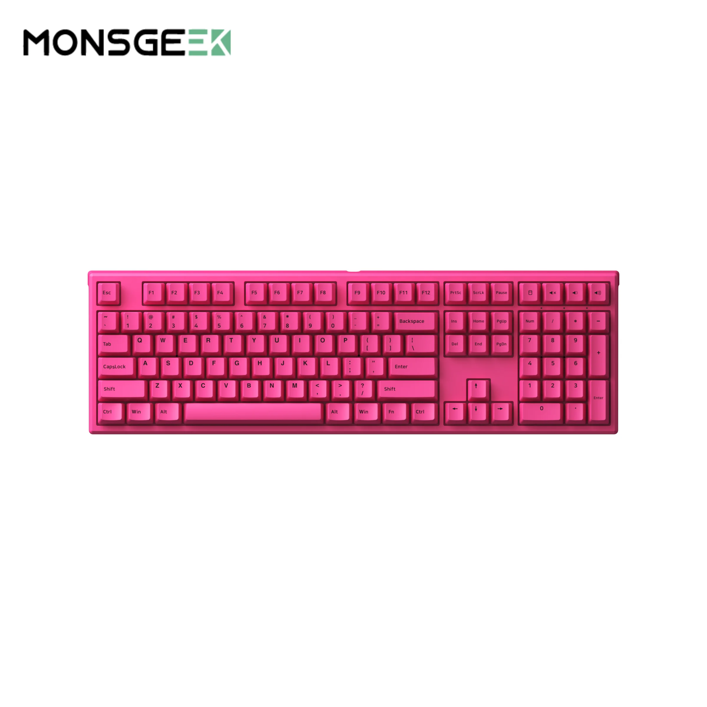 

MonsGeek MG108B 108-key Mechanical Keyboard Rose Red 5-Pin Hotswap Multi-mode RGB Keyboards Bluetooth 5.0 2.4Ghz Wireless Type-C