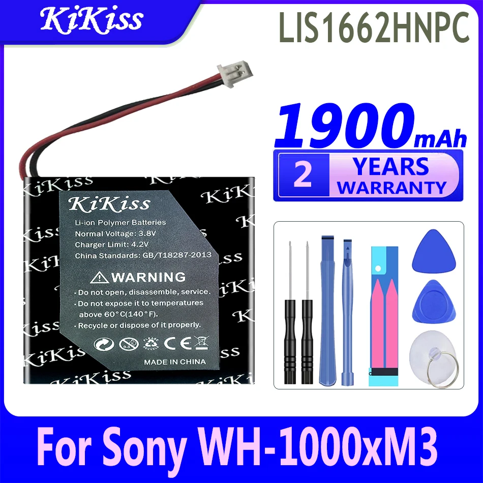 Batteria Kikiss 1900Mah Sp 624038 Lis1662Hnpc (Wh-1000Xm3) Per Sony Wh-1000Xm3 Wh-1000Mx4 Wh-Ch710N/B Wh-Xb900 Wh-Xb900N Wh-Xb910