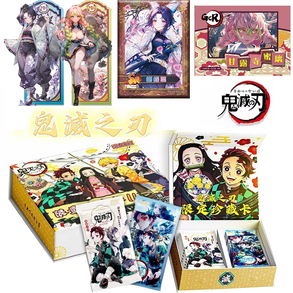 New Demon Slayer Cards Rare Diamond Flash Ssp Sr Mh Cp Card Tanjirou Kamado Nezuko Character Collection Card Regalo Giocattolo Per Bambini