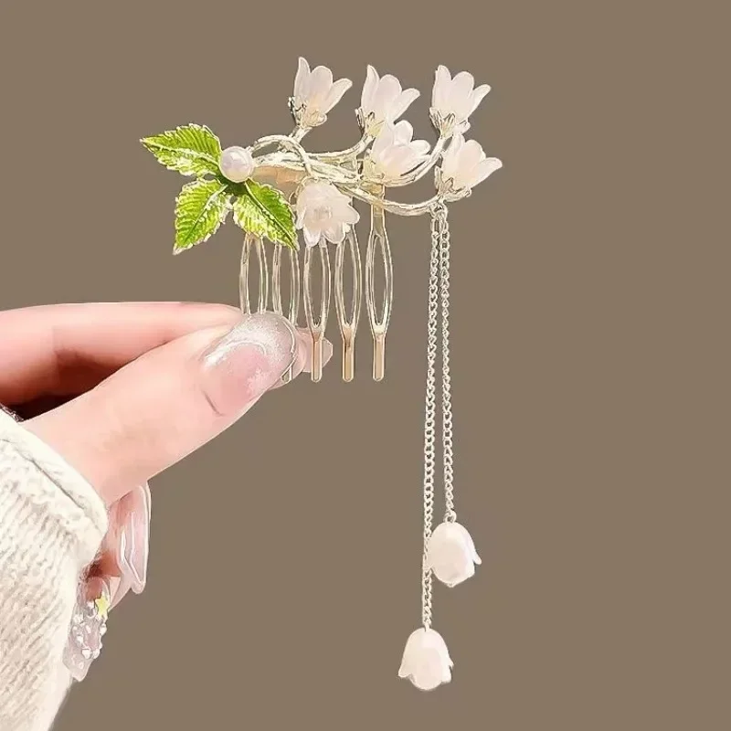 1 peigne à franges bleu et rouge en forme d'éventail, style rétro, épingle à cheveux pour femme, accessoire de coiffure pour mariage, style ancien_voghion.com