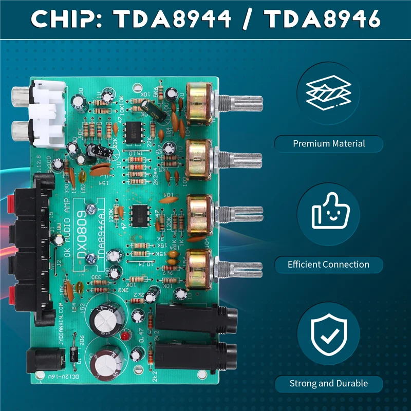 우수-40W + 40W TDA8944 스테레오 오디오 증폭기 보드 디지털 마이크 증폭기 자동차 앰프 톤 컨트롤 스피커 가라오케 증폭기