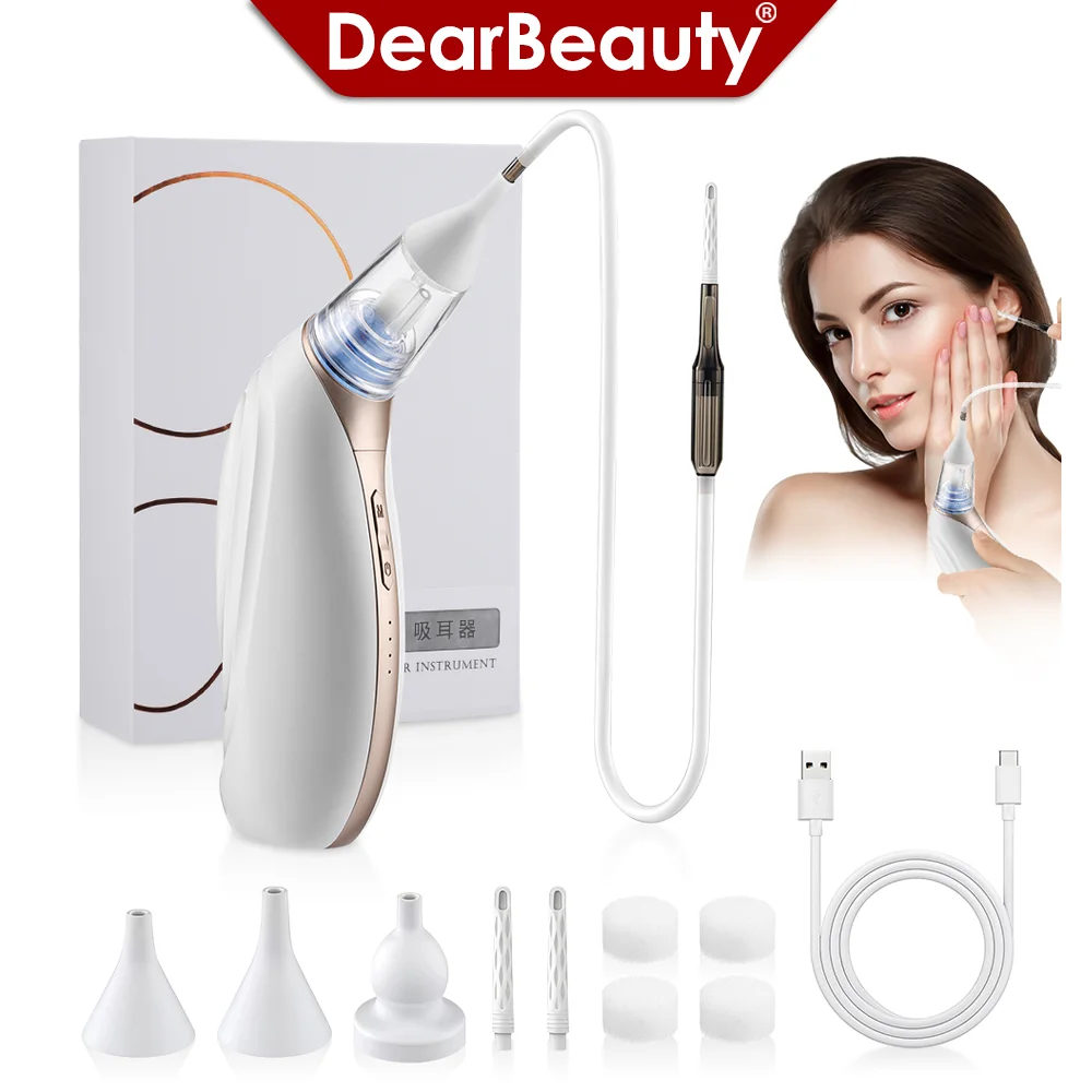 3 Modes Ear Wax Vacuum Removal Set Suction Nasal Aspirator Painless Ear Cleaner for Swimming Flying Ear Infections Ear Care