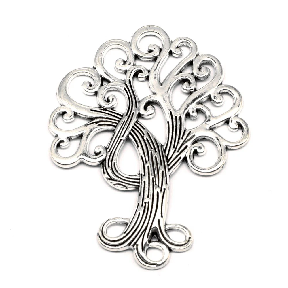 

Tree Of Life Pendants Women Pendant Make Accessories For Jewelry 58x73mm 1pcs Antique Silver Color