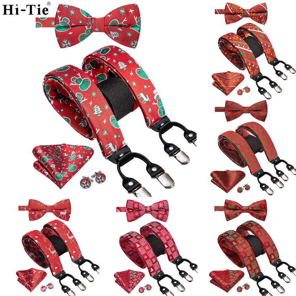 hi-tie-red-silk-christmas-mens-braces-jacquard-bowtie-hanky-cufflink-y-back-clip-on-adjustable-suspender-bowtie-wedding-luxury