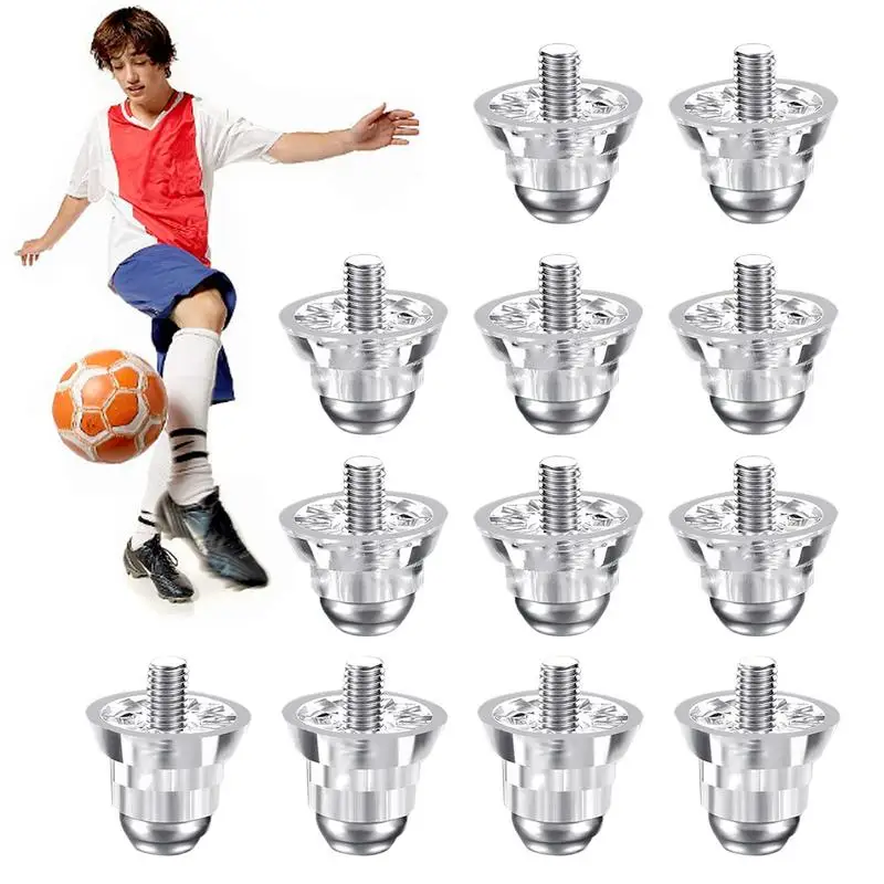 

12pcs Screw On Football Cleat Studs Soccer Spikes Replacement Set With Metal Head Rugby Shoe Studs For Men Women Boy And Girl