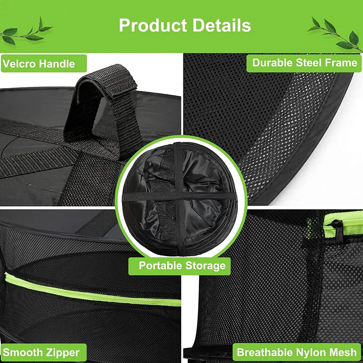 2-8 Layer Herb Drying Rack Net Mesh with Green Zippers Hydroponics, Drying Rack Herbs for Plant Bud Seed, Herb Dry Net With Hook 2