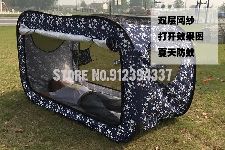 Baggage University Dormitory Artifact Single Privacy Tent Foldable Mosquito Nets Indoor Bed With Thermal Nets Quickly Open outdoor furniture black