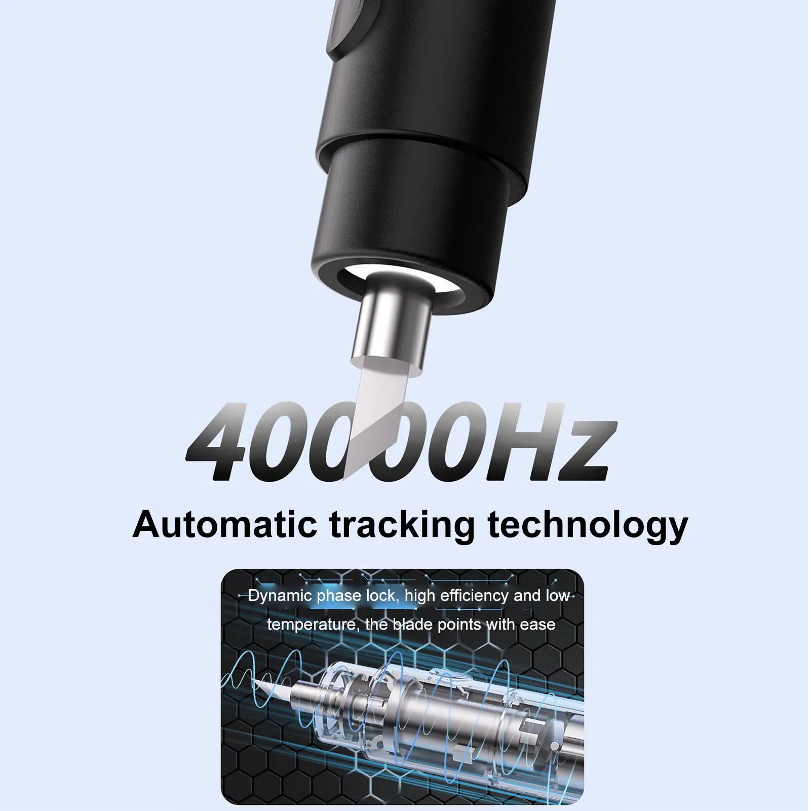 초음파 절단기 40W 40 KHz 절단 주파수 3단 속도 조절 가능 티타늄 합금 블레이드 팁(플렉시글라스 PCB 탄소 섬유용)