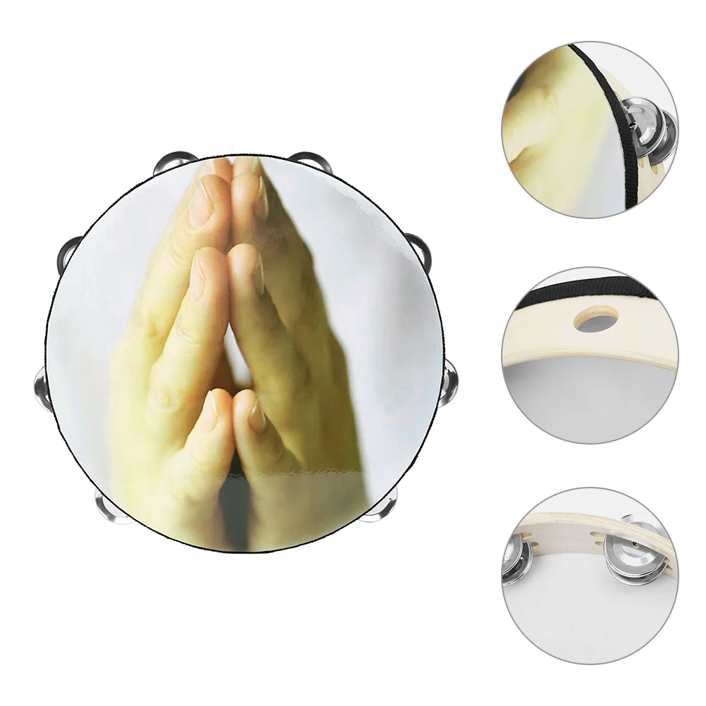 

Tambourine Handheld for Kids Drum Children’s Toys Musical Instrument Percussion