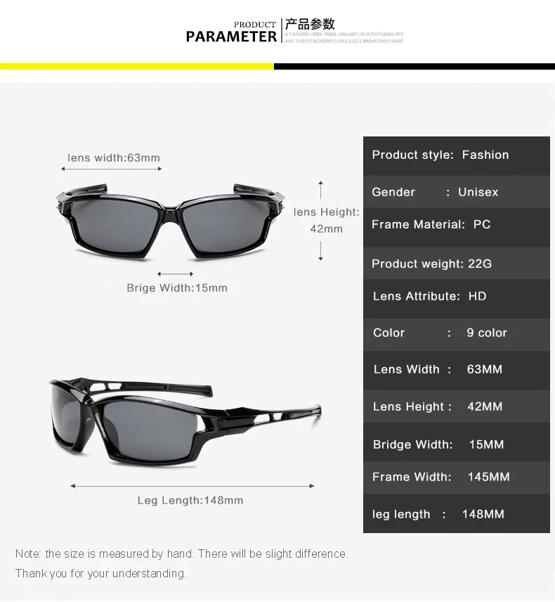 Description Picture 4 of itemFashion Polarization Climbing Sunglasses Retro OutdoorsSport Hiking Mountain glasses Men Women Lightweight Camping UV400 Eyewear