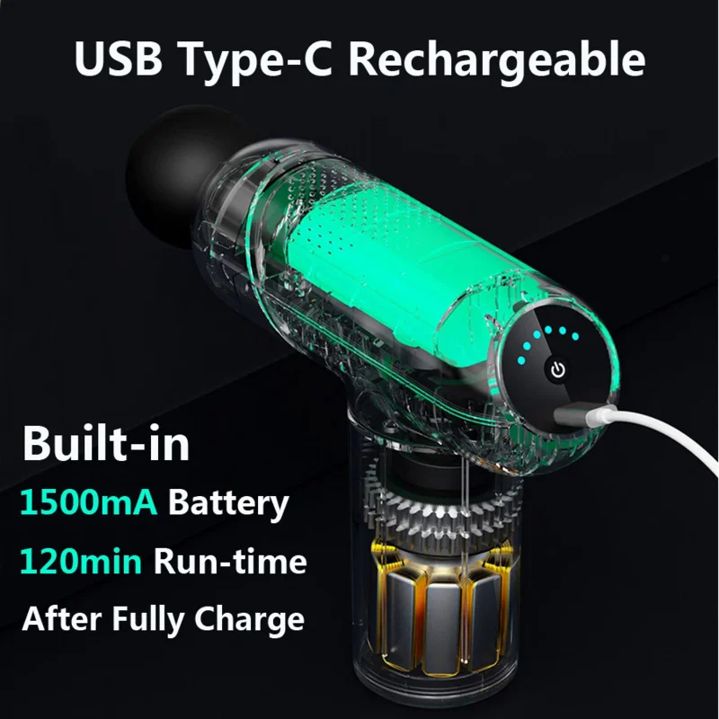 Updated Women Massage Gun Didlo Attachment Vibrator Deep Tissue Percussion Muscle Massager Fascial Gun Pain Relief Body Massager