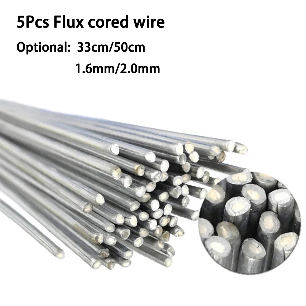 

5Pcs 1.6mm 2.0mm Low Temperature Easy Melt Aluminum Welding Rods Flux Cored Wire 1.08/1.64ft Corrosion-resistant