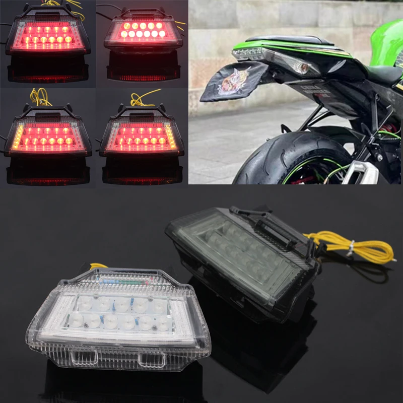 

LED Tail Light Turn signal For Kawasaki Ninja ZX10R ZX-10R ZX1000 2011-2015 Motorcycle Accessories Integrated Blinker Lamp