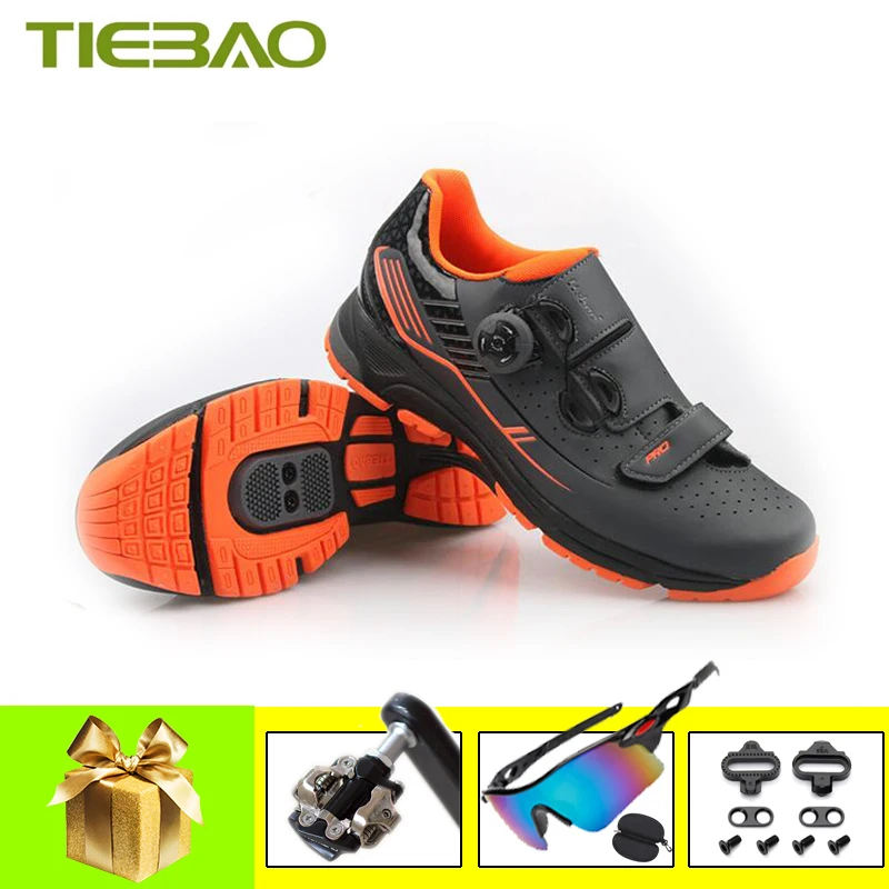 

Tiebao Mountain Bike Shoes Self-Locking Breathable Spd Pedals Sunglasses Riding Bicycle Sneakers For Men Pro Cycling Shoes