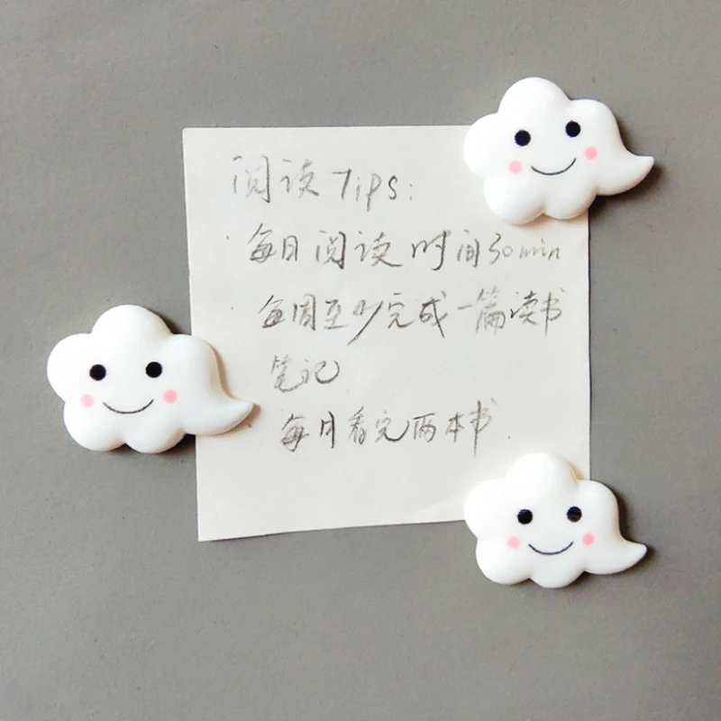 5pcs Refrigerator magnet resin cartoon lovely cloud candy heart refrigerator magnet sticker message gift decoration photo wall