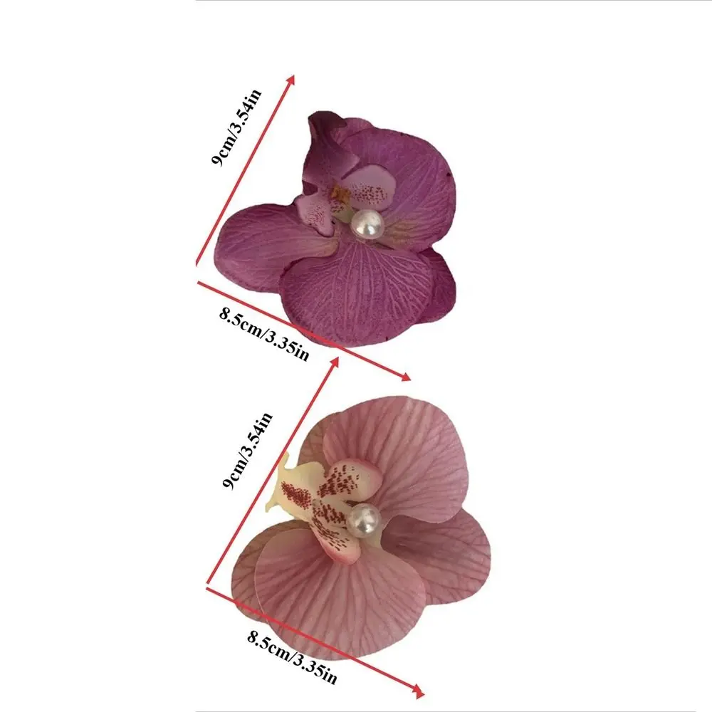 Cloth Flower Hair Clip Butterfly Orchid Korean Style Orchid Flower Hairpin Bohemian Style Female Hair Accessories Girl Hair Clip