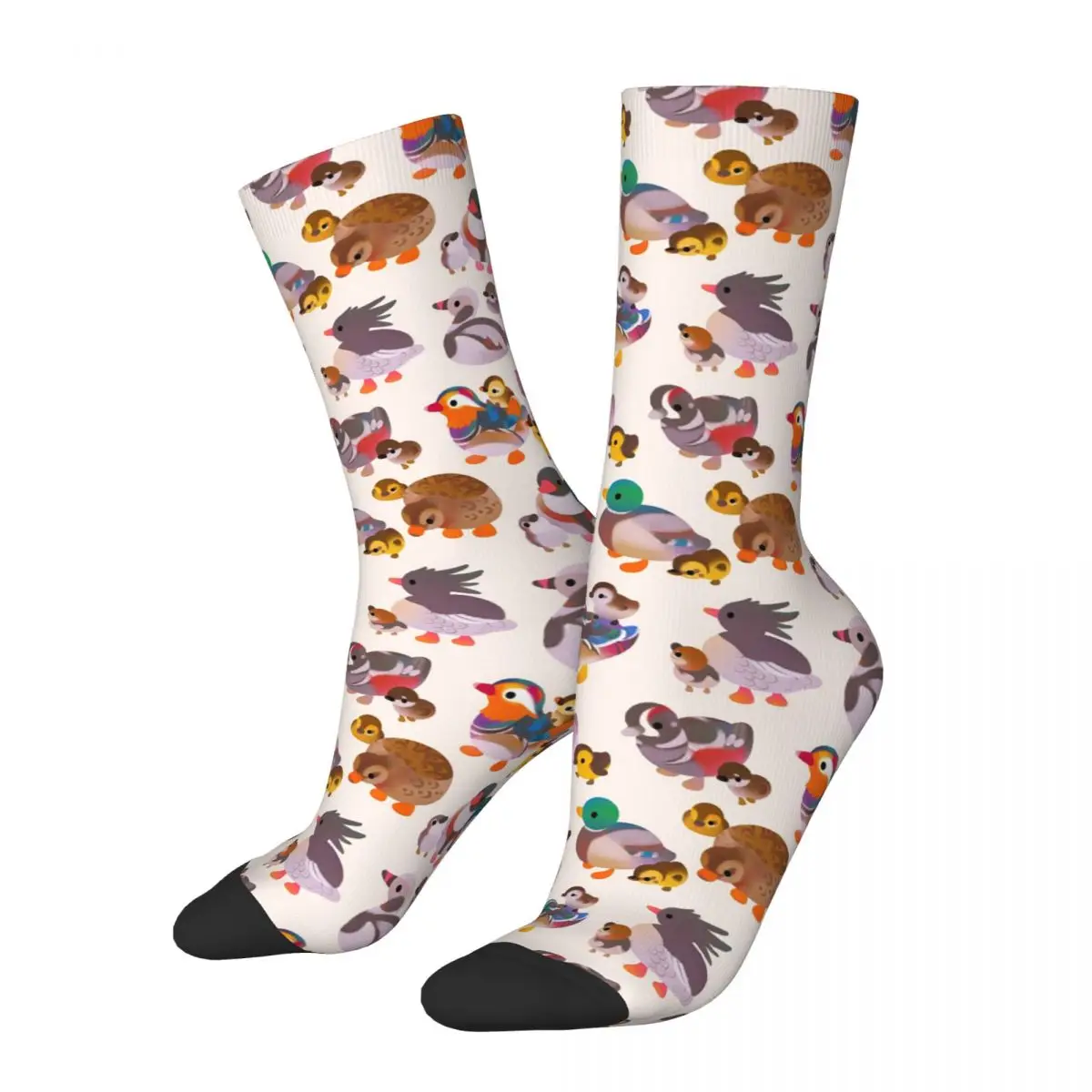 

Duck And Duckling Socks Harajuku High Quality Stockings All Season Long Socks Accessories for Man's Woman's Gifts