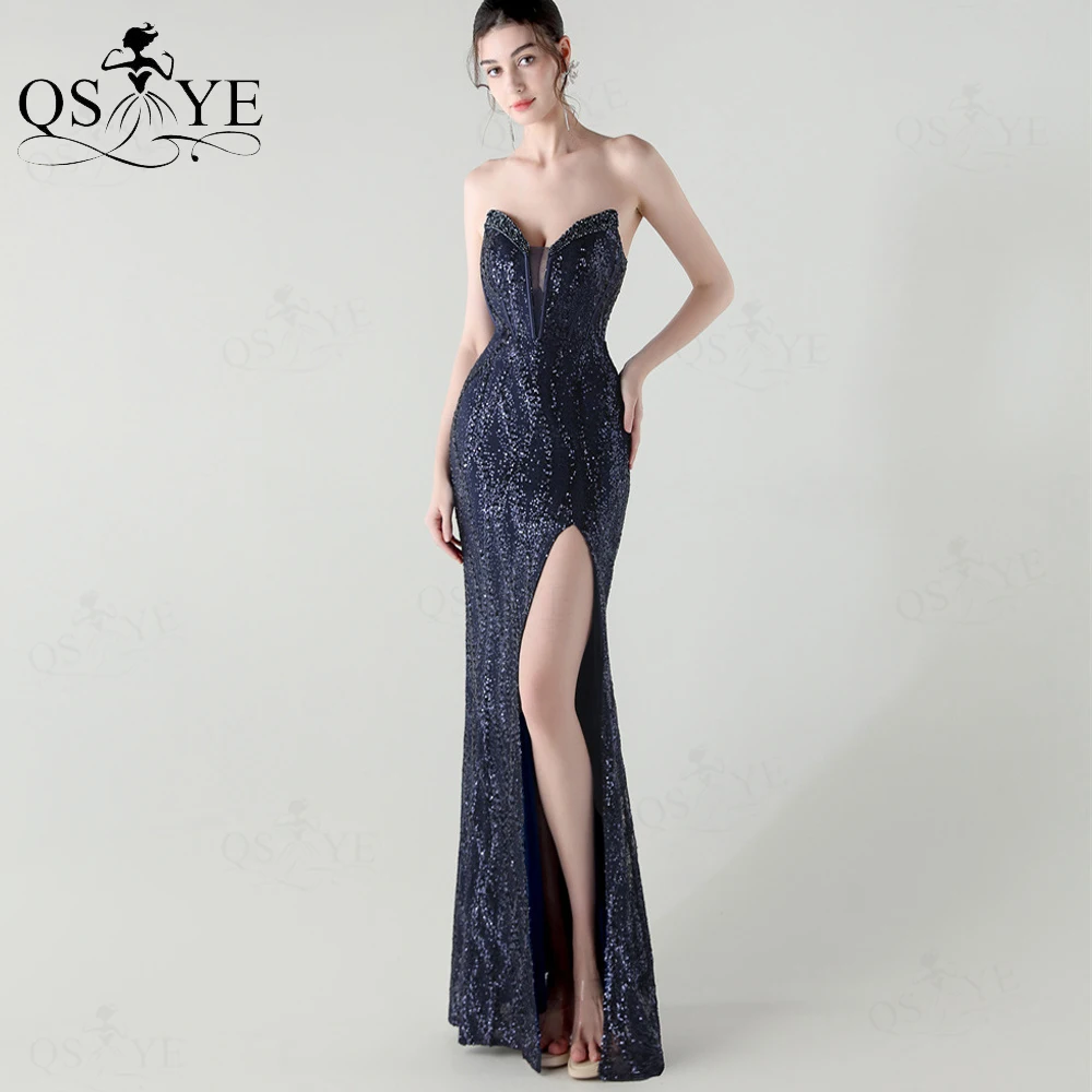 3d floral formal dress Mermaid Luxurious Sexy Formal Evening Dress Spaghetti Strap Sleeveless –  dressblee main image 0