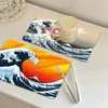 Japanese Wave Art Kitchen Dish Mat Absorbent Dining Table Mats Retro Non-slip Placemat Coffee Dish Tableware Mat for Home Decor 5