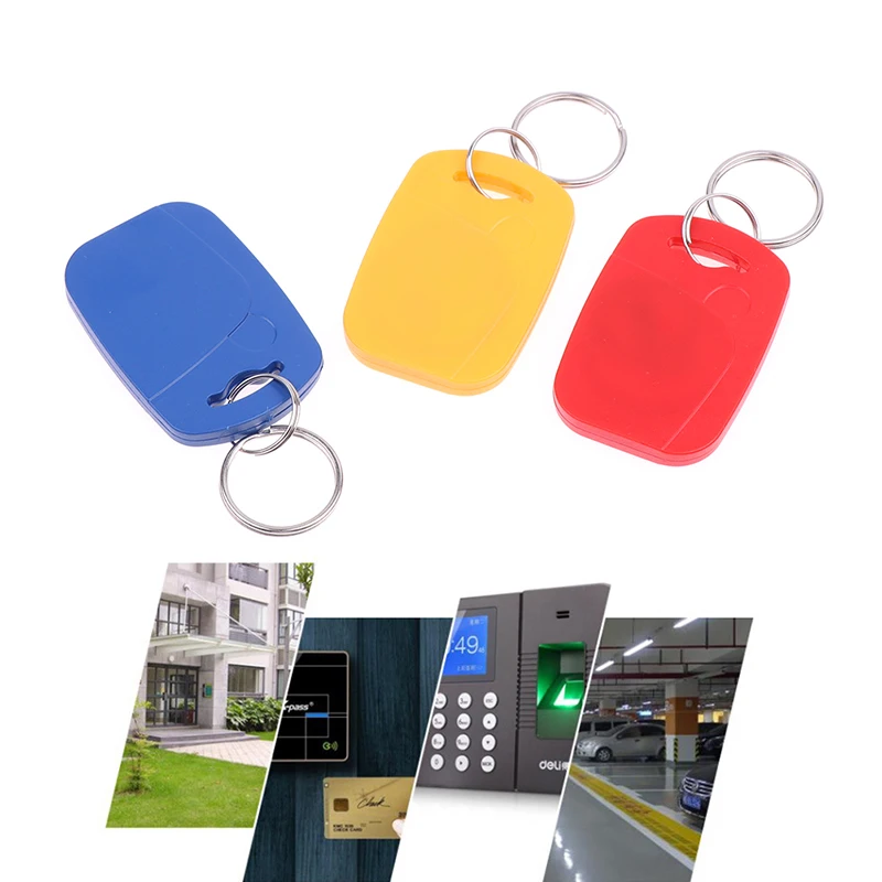 

IC + ID RFID Dual 125Khz And 13.56Mhz Keyfobs EM4100 S50 Chip Smart Card Token Key Fob Ring Access Control