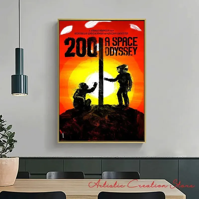 2001 A 스페이스 오디세이 포스터, 클래식 공상 과학 영화 인쇄, 아트 캔버스 페인팅, 벽 그림, 방 장식, 미적