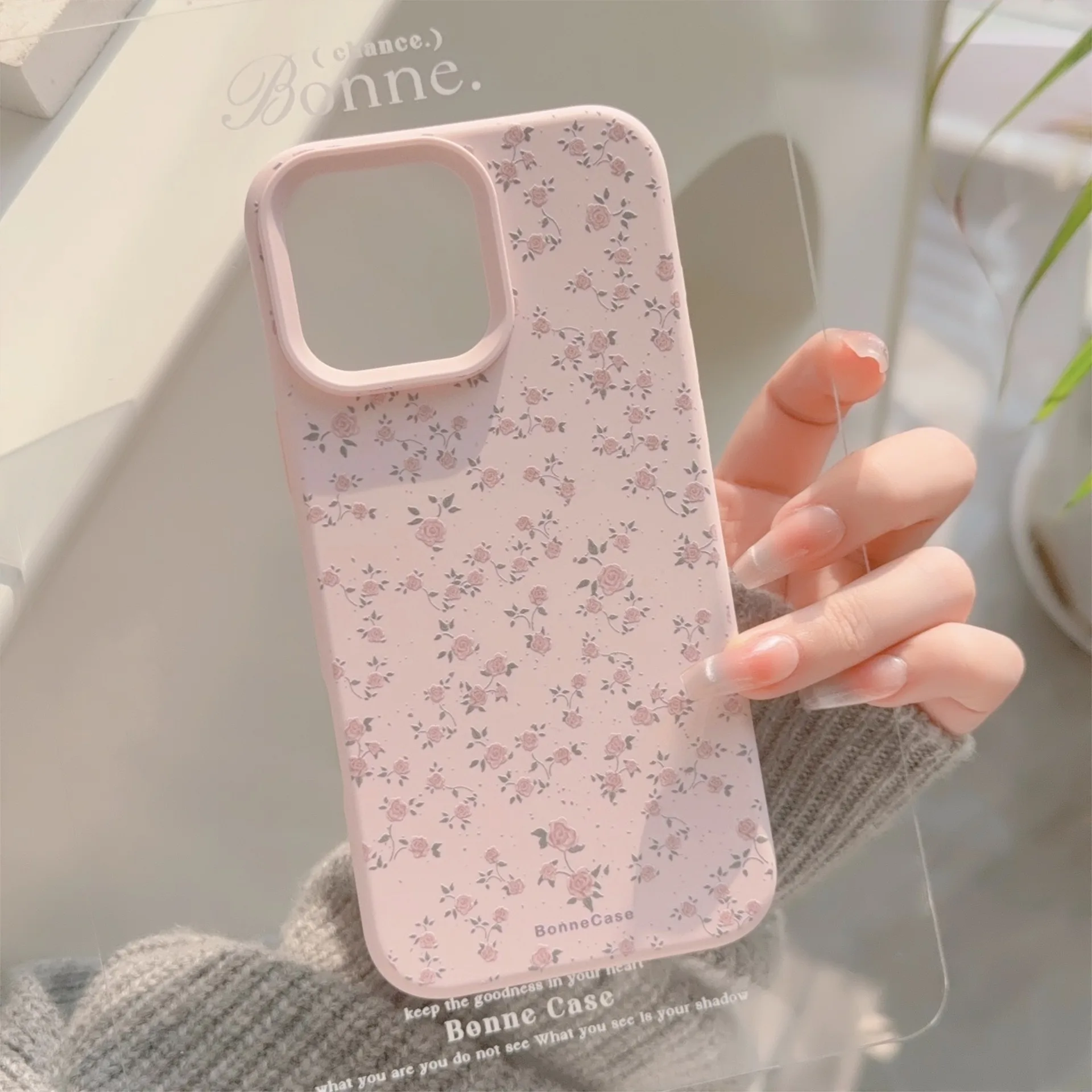 Pink Rose Floral TPU Protective Phone Case - Candy Soft s