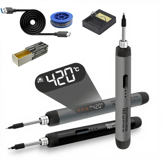 Mini USB Rechargeable Digital Soldering Iron Kit 1