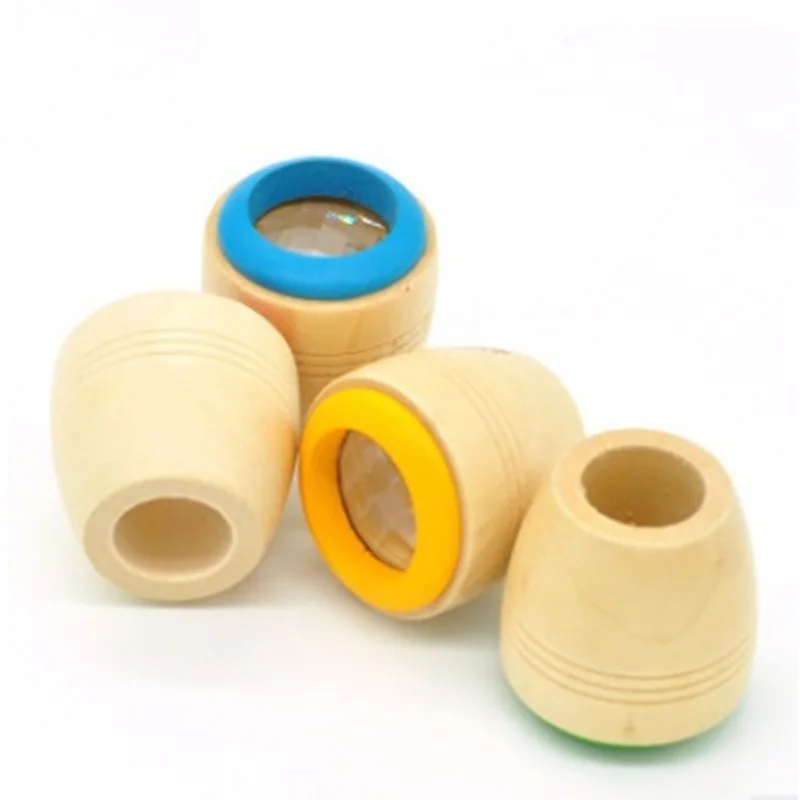 2Pcs Wooden Kaleidoscope Prism Children's Puzzle Toys Exercise Hands Brainstorm And Exploration Teaching Tools Fun Toys