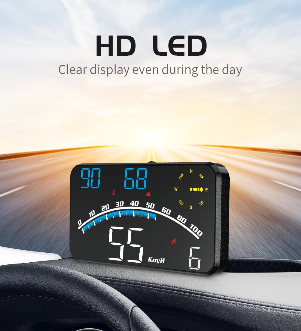 G10 HUD Head Up Display GPS System for All Car Auto Accessory Smart Digital Spee