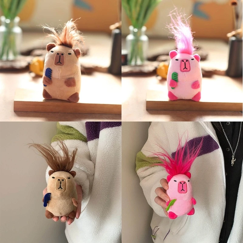 Portamonete In Peluche Capybara - Portachiavi Morbido, Divertente, Per Regali E Natale