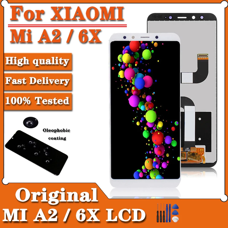 

5.99" Original For Xiaomi Mi A2 LCD Display Touch Screen with Frame For XiaomiA2 MiA2 Mi 6X Mi6x M1804D2SG LCD Display Replace